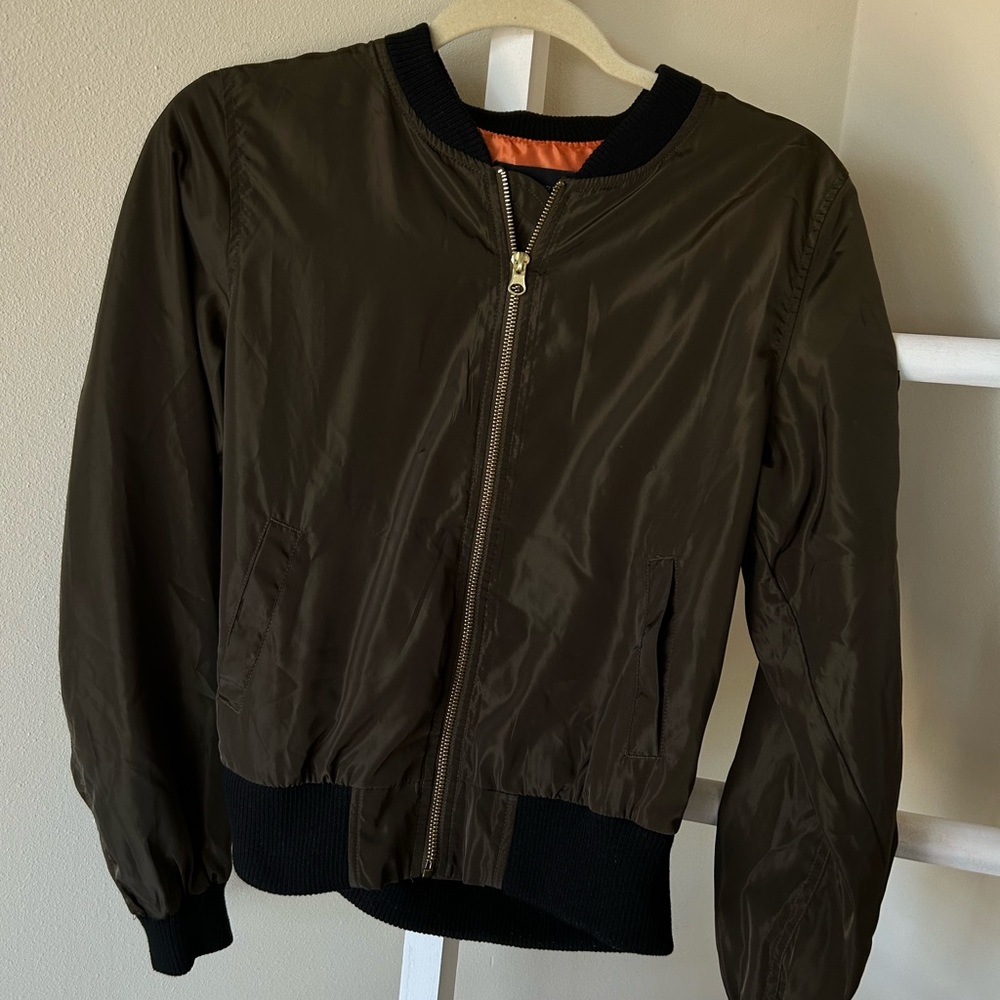 Green bomber jacket